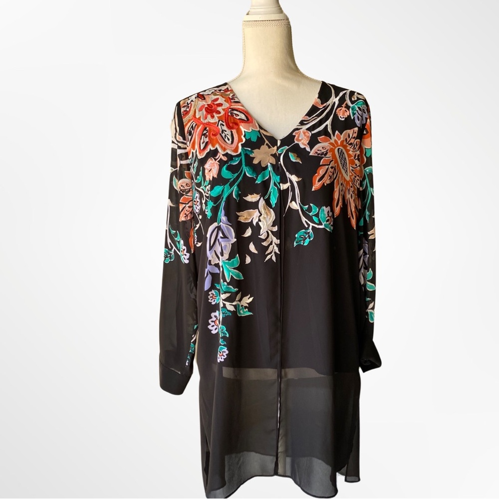 Georgette embroidered tunic